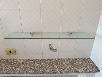 Mensola in vetro 80x16