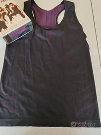 Canotta Donna Jadea nero/fuxia taglia S/M