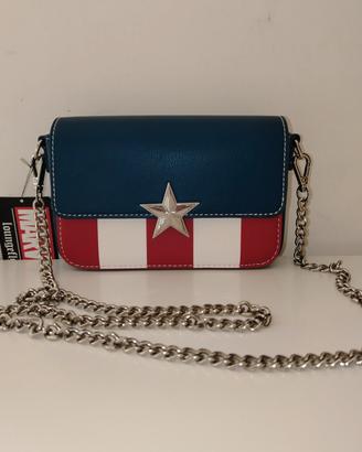 RARA Borsa Loungefly Marvel Captain America NUOVA 