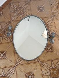 Specchio con pesci porta lampada