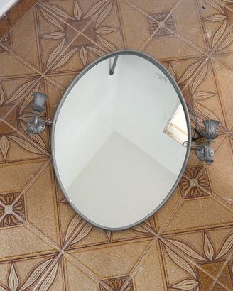 Specchio con pesci porta lampada