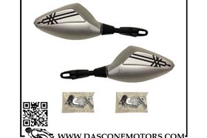 Specchietti Orion Argento Yamaha con Emblema