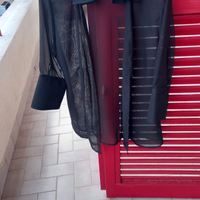 Camicia trasparente camomilla nera come nuova