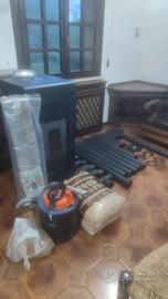 Stufa pellet 14kw, più canna, completo 500€