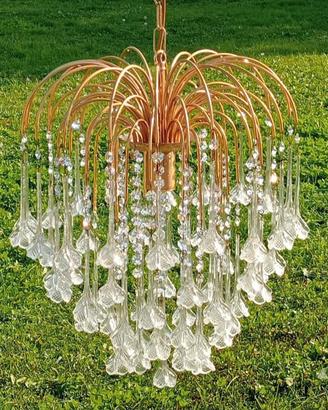 Lampadario in vetro di Murano Venini collezione 