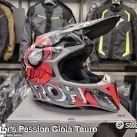 AIROH Casco Cross Wraap - Alien - Red Matt