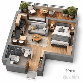 Open Space con ampio balcone - spese comprese