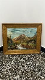 Quadro con cornice in legno