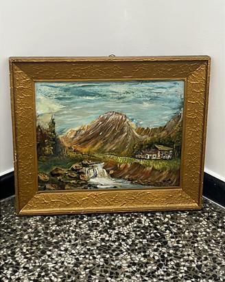 Quadro con cornice in legno