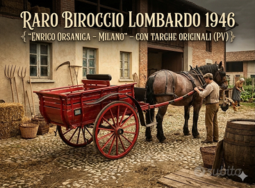 Raro Biroccio Lombardo Enrico Orsaniga-Milano 1946