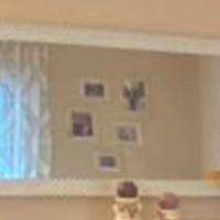 Specchio con cornice in legno artigianale