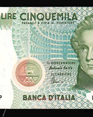 Banconota 5000 lire Bellini FDS