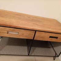 Panca in legno e metallo