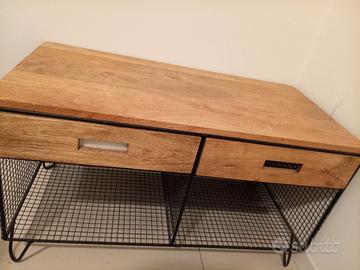 Panca in legno e metallo