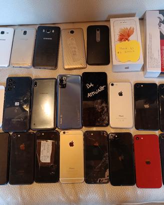 lotto iPhone Xiaomi samsung per ricambi + accessor