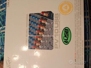 Mixer pv 10 + coppia casse attive MPE DJ10 + aste