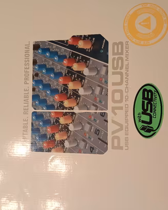 Mixer pv 10 + coppia casse attive MPE DJ10 + aste