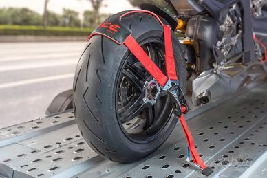 kit trasporto moto su rimorchio pianale cose/moto