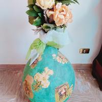 damigiana decoupage floreale 40 cm di diametro 