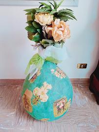 damigiana decoupage floreale 40 cm di diametro 