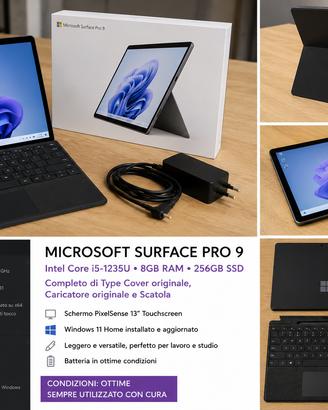 Microsoft Surface Pro 9 i5 8GB 256GB + Type Cover