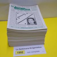 LA SETTIMANA ENIGMISTICA, anno 1992, NON compilati