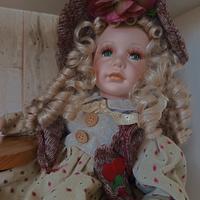 Bambola di porcellana vintage da collezione con se