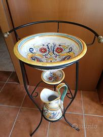 Set toilette Completo lavabo in ceramica DERUTA