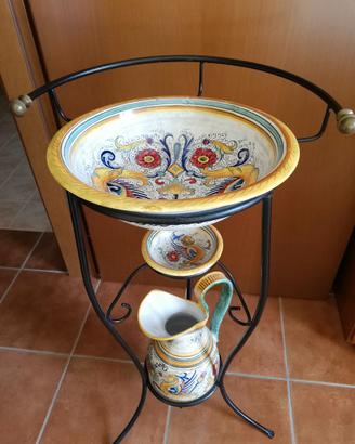 Set toilette Completo lavabo in ceramica DERUTA