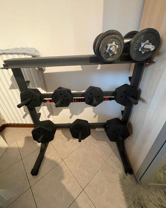 SUPPORTO PORTA PESI NUOVO + PESI e BILANCIERI