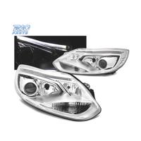 FARI FORD FOCUS MK3 11-14 TUBO LUMINOSO FONDO CROM