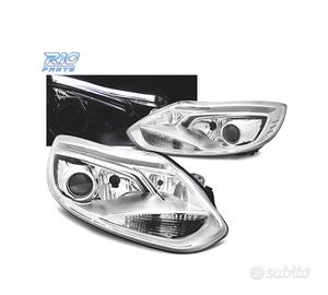 FARI FORD FOCUS MK3 11-14 TUBO LUMINOSO FONDO CROM