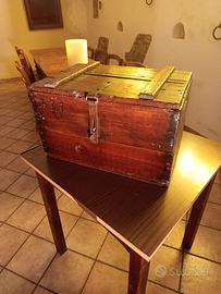 cassa baule legno inizio 900