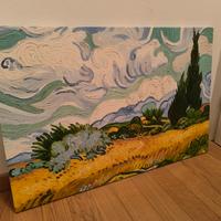 Campo di grano e cipressi – Dipinto a olio su tela