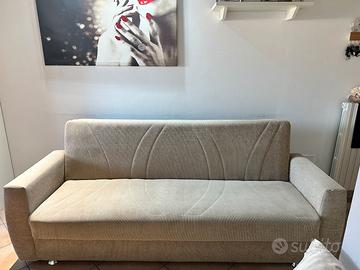 Divano 3 posti con letto contenitore