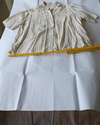 Camicia maniche corte a righe tg I48