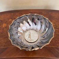 Ciotola centrotavolo in silver plate e argento