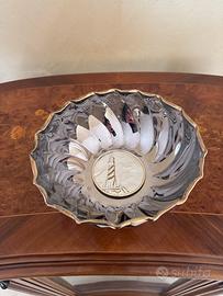 Ciotola centrotavolo in silver plate e argento