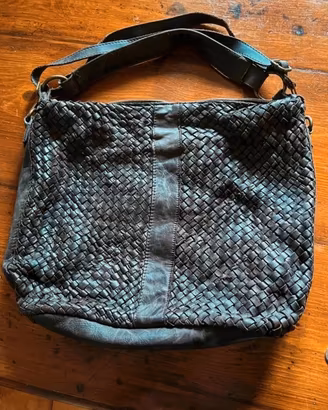 Borsa in Vera Pelle Intrecciata Firenze