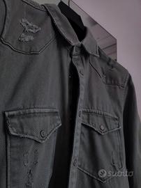 Camicia Zara Denim Verde Militare - Taglia M