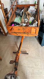 Rimorchio ribaltabile a mano per motozappa