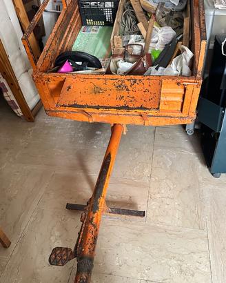 Rimorchio ribaltabile a mano per motozappa