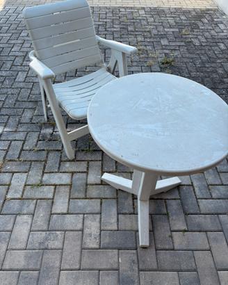 Set tavolo e sedie pieghevoli