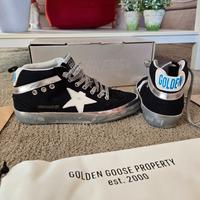 Golden Goose Mid star classic 37 nero bianco e arg