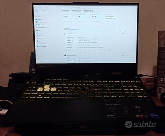 Portatile da Gaming Asus TUF f15 