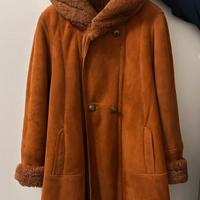 Cappotto montone Shearling scamosciato  ruggine