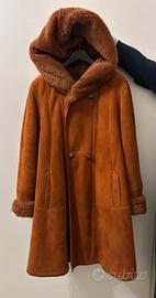 Cappotto montone Shearling scamosciato  ruggine