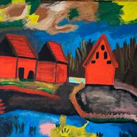Dipinto “Case Rosse”