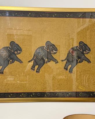 SGOMBERO - Quadro grande elefanti 131x94