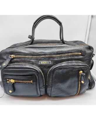 BORSA DONNA DKNY NERA BAULETTO DETTAGLI DORATI